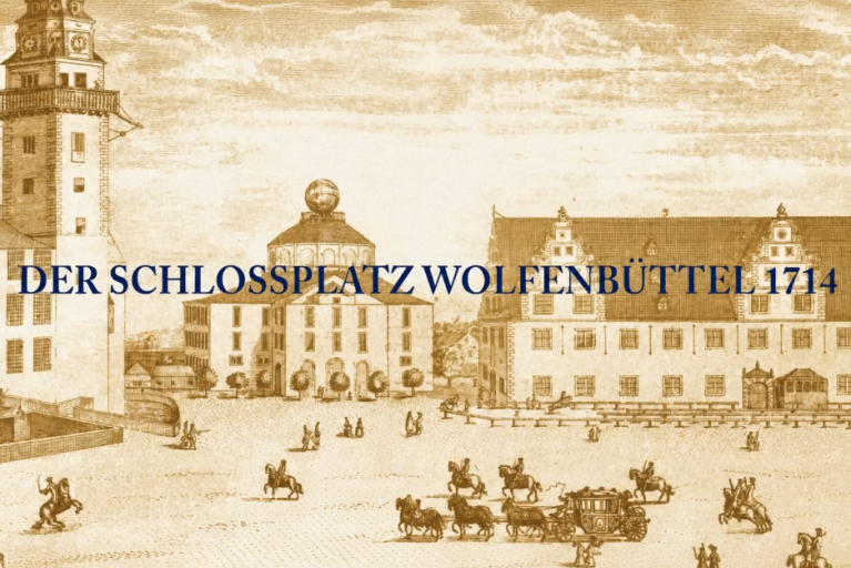 1714 – Ein Film zeigt den Schloßplatz und die Bibliothek