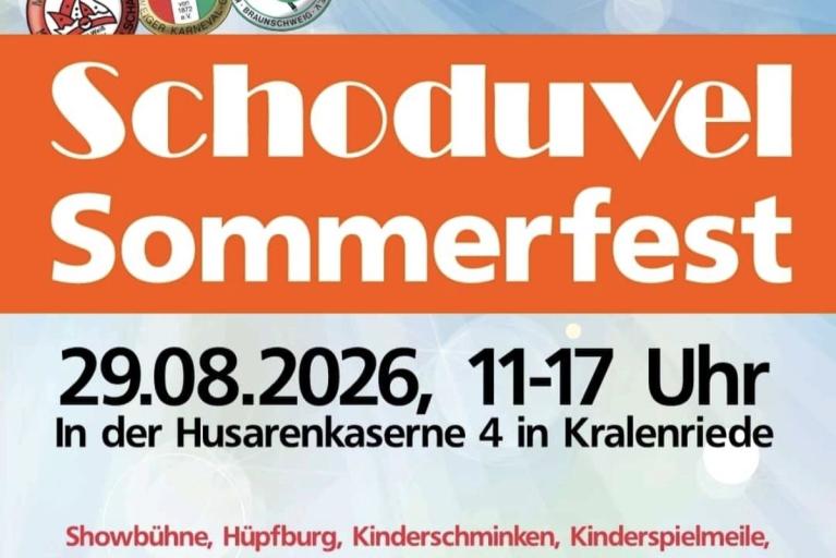 Schoduvel Sommerfest am 29. August 2026 in Kralenriede
