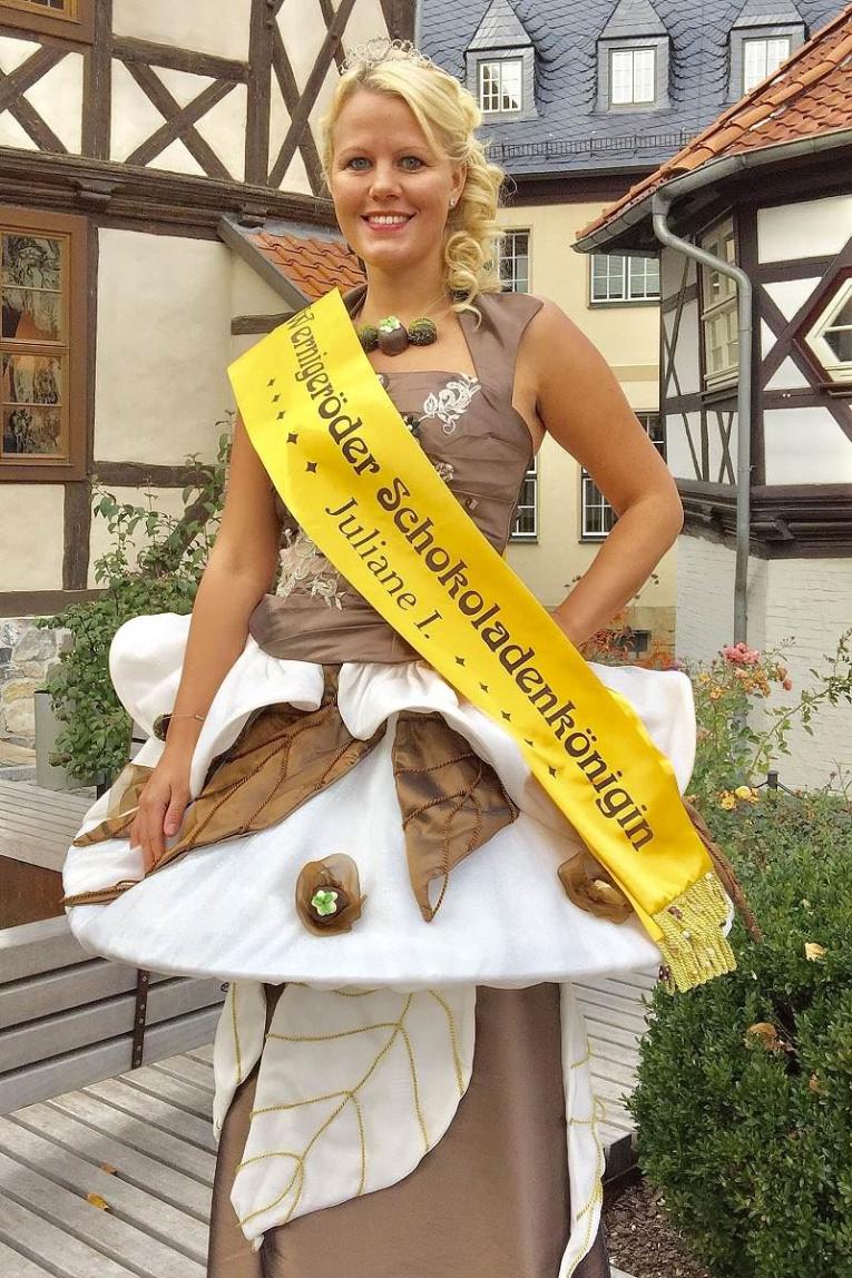 Die amtierende Schokokönigin "Juliane 1."