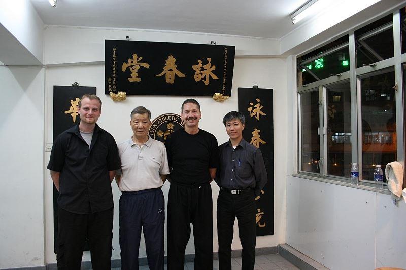 von links: Marc Adenaw, Grandmaster Ip Ching, Peter Graun und Paul Chan.