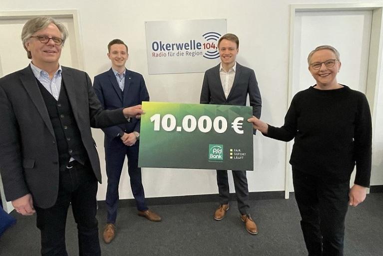 PSD Bank Braunschweig spendet 10.000 Euro an Radio Okerwelle