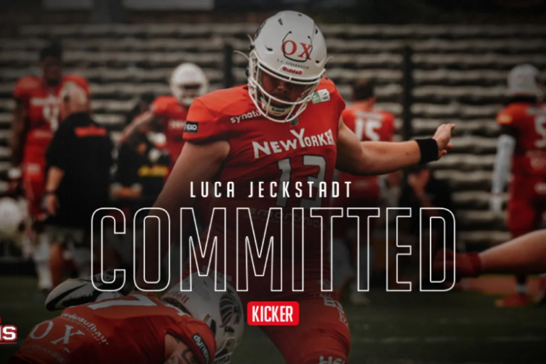 Luca Jeckstadt kickt auch 2025 für die New Yorker Lions