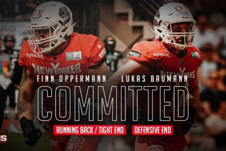 Finn Oppermann und Lukas Baumann bleiben den Lions treu