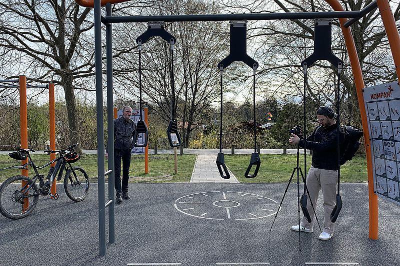 Gedreht wurde auf der "Trimm-Dich-Fläche" im Bürgerpark.